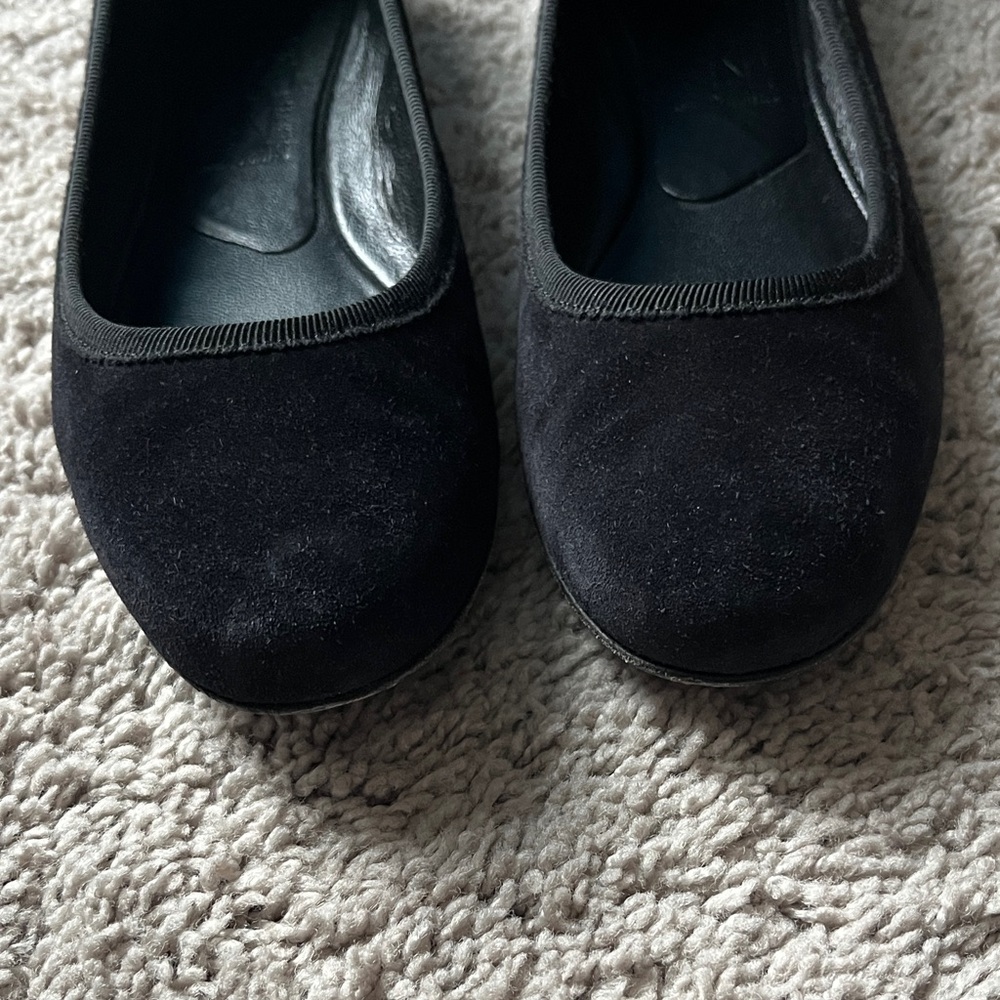 Salvatore Ferragamo Black Suede Women's Flats View 6